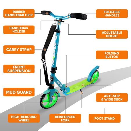 Hurtle Lightweight And Foldable Kick Scooter, HURTSTEL HURTSTEL